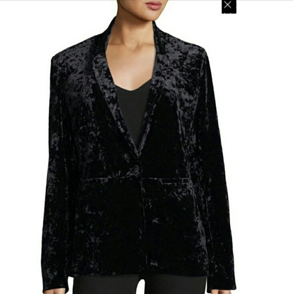 Crushed black velvet blazer size medium - Picture 4 of 5